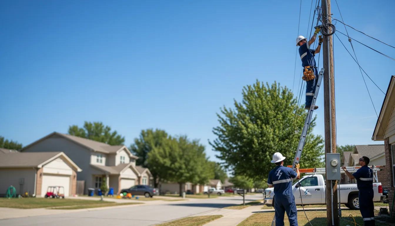 Residential electrician providing installation services in Lima, IL